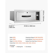 Load image into Gallery viewer, SucceBuy Commercial Electric Drawer Warmer Single-Drawer Stainless Steel Built-in Installation Drawer Cabinet for Restaurant - AMOCART
