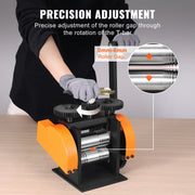 Load image into Gallery viewer, SucceBuy 45/57/75/76 mm Jewelry Rolling Mill Machine 3in1 Multi-function Rolling Mill for Metal Jewelry Making Sheet Square Wire
