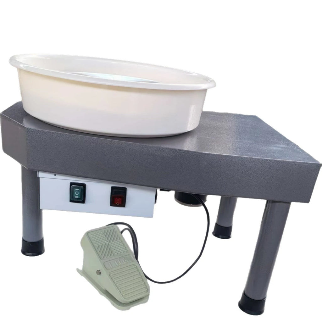 350W Brushless DC Variable Speed Pottery Wheel Machine, Intelligent Stepless Speed Regulation Ceramic Forming Machine for School