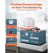 Load image into Gallery viewer, Amocart Vacuum Investing Casting Machine Convenient Oil Injection Port Precision Pressure Gauge 11 x 11in Workbench for Jewelry
