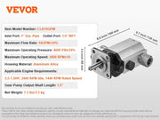 Load image into Gallery viewer, SucceBuy Hydraulic Log Splitter Pump 13/16 GPM 3000/4000 PSI 2 Stage 1''Inlet 1/2''NPT Outlet 3600 RPM for Small Engine Mounting - AMOCART
