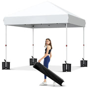 Load image into Gallery viewer, 10x10 FT Pop Up Canopy Tent, Black Heavy Duty Waterproof Gazebo Shelter with Wheeled Carry Bag Portable Instant Sun Shade for Outdoor Parties, Events &amp; Camping,Patio, Garden, Beach

