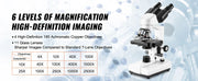 Load image into Gallery viewer, SucceBuy Compound Trinocular Microscope 40X-2500/40X-5000X Magnification Lab Microscope w/ LED Illumination &amp; External Interface
