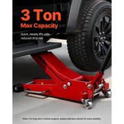 Load image into Gallery viewer, SucceBuy 3 Ton Low Profile Floor Jack  Aluminum Racing Floor Jack with Dual Pistons Quick Lift Pump for Sports Car SUV Pickup - AMOCART
