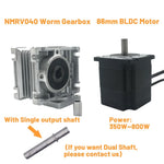 DC48V BLDC Nema34 86mm 350W-800W Brushless Motor Gearbox Kit 220VAC/310VDC Worm Gear Gearbox 3000RPM