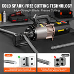 SucceBuy Electric Hydraulic Rebar Cutter Portable Rebar Cutter High Power Steel Rebar Cutter with Oil Can Rich Accessories Black