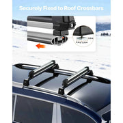 Load image into Gallery viewer, Amocart Ski &amp; Snowboard Roof Rack Carry up to 6 Pairs of Skis or 4 Snowboards 2 PCS Aluminum Universal Car Roof Rack Top Holder
