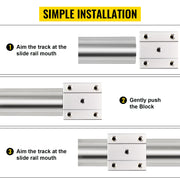 Load image into Gallery viewer, Amocart Linear Rail Ballscrew x 3 RM1605-350mm 650mm 1050mm x 2 Linear Rail Support, 12 CNC Kit Linear Shaft Optical Axis DIY
