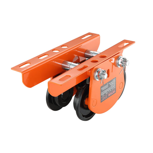 SucceBuy Electric Hoist Manual Trolley 0.5/1 Ton Capacity for PA200 PA250 PA300 PA400 PA500 Push Beam Trolley with Dual Wheels