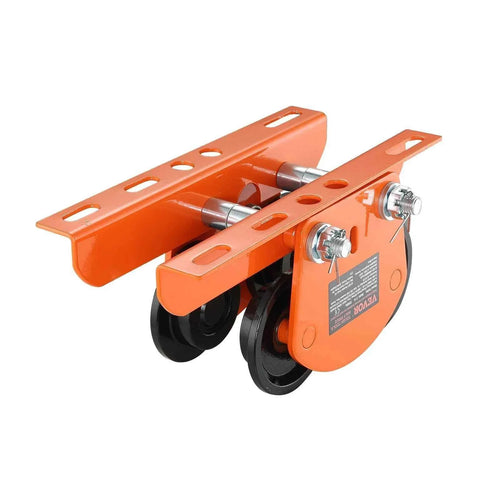Amocart Electric Hoist Manual Trolley 0.5/1 Ton Capacity for PA200 PA250 PA300 PA400 PA500 Push Beam Trolley with Dual Wheels