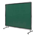 Amocart Welding Curtain Screen w/ Frame Flame-Resistant Vinyl Welding Protection Screen 4 Swivel Wheels for Workshop/Industrial