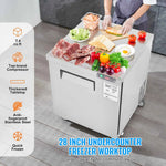 Amocart Commercial Frozen Refrigerator Sandwich Salad Prep Table 7.4Cu.Ft Food Prep Frost Free Refrigerator for Restaurant