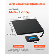 Charger l'image dans la visionneuse de galerie, SucceBuy Pèse-lettres numérique 200 kg/440 lbs Précision double 10 g/100 g avec fonction Tare/Maintien pour colis et affranchissement

