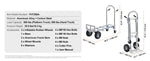 Amocart Folding Hand Truck Aluminum Heavy Duty Industrial Collapsible Dolly Cart for Transport Moving in Warehouse Supermarket