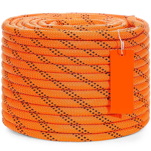 SucceBuy Corde en polyester à double tissage 36,5 m 9,5 mm 12,7 mm 48 torons Corde polyvalente pour activités d'arboriculture Aventures en plein air Polyvalente