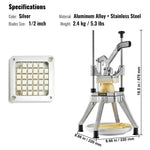 Amocart Commercial Vegetable Fruit Heavy Duty Professional Food Dicer Kattex French Fry Cutter Onion Slicer Stainless Steel
