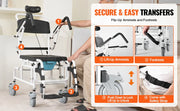Load image into Gallery viewer, Indoor Bathroom Shower             , SucceBuy Aluminum Alloy Mobility Chair for Elderly
