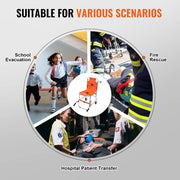 Bild in Galerie-Viewer laden, Amocart 350lbs EMS Stair Climbing Chair Foldable Stair Wheelchair Ambulance Firefighter Evacuation Use for Elderly Disabled
