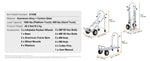 Amocart Folding Hand Truck Aluminum Heavy Duty Industrial Collapsible Dolly Cart for Transport Moving in Warehouse Supermarket