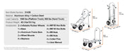 Load image into Gallery viewer, Amocart Folding Hand Truck Aluminum Heavy Duty Industrial Collapsible Dolly Cart for Transport Moving in Warehouse Supermarket
