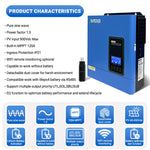 ANENJI Split Phase 12KW 48V Hybrid Solar Inverter Parallel 4.2KW 24V Inverter Pure Sine 120V 220V On Grid MPPT 200A Solar Charger PV 500V