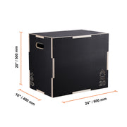 Load image into Gallery viewer, 【From China】SucceBuy 3 In 1 Plyometric Jump Box Wooden Plyo Box Black For Home Gym Training Conditioning Strength Training
