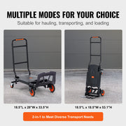 Bild in Galerie-Viewer laden, Amocart 300 lbs Folding Hand Truck Aluminum Lightweight Platform Cart Portable Telescopic Utility Dolly for Moving Shopping

