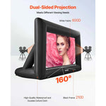 Amocart 14/15/16/18/20 FT Inflatable Projector Screen with 120W Air Blower Projector Screen for Outdoor Theater Theme Party