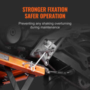 Load image into Gallery viewer, Amocart Hydraulic Motorcycle Lift Table 350 LBS Capacity Motorcycle Scissor Jack Lift with Wide Deck J-hooks 4 WheelsHydraulic
