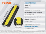 SucceBuy Cable Protector Ramp 1/3/5 PCS 2Channel Heavy Duty Wire Cord Cover Ramp with TPR Flip-Open Top Cover Traffic Speed Bump