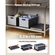 Load image into Gallery viewer, Amocart 2/3Packs 65L Plastic Collapsible Storage Bins Stackable Folding Crates Containers Space-Saving Basket for Home Organize
