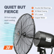 Load image into Gallery viewer, Amocart 4 Sizes Wall-Mount Misting Fan 3-speed IP44 Waterproof Oscillating Wall Fan Max. 9500 CFM Wall Mounted Fan for Home
