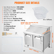 Load image into Gallery viewer, Amocart 28" Commercial Refrigerator Sandwich &amp; Salad Prep Table 7.4 Cu. Ft Stainless Steel Refrigerated Food Prep Station

