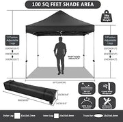 Load image into Gallery viewer, 10x10 Pop Up Canopy Tent with 4 Sidewalls,Heavy Duty Canopy,Black | Popup Gazebo,High Stability,All Season
