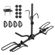 Bild in Galerie-Viewer laden, SucceBuy Hitch Mount Bike Rack, 2/4-Bike Platform Style 80/160/150 LBS Bike Rack Hitch Titling and Folding Bike Carrier for Car
