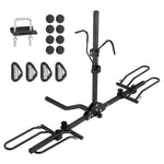 SucceBuy Hitch Mount Bike Rack, 2/4-Bike Platform Style 80/160/150 LBS Bike Rack Hitch Titling and Folding Bike Carrier for Car