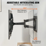 Amocart Full Motion TV Mount Fit for 26-90in TVs Swivel Tilt Horizontal Adjustment TV Wall Mount Bracket W/ Articulating Arms