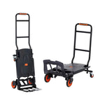 Amocart 300 lbs Folding Hand Truck Aluminum Lightweight Platform Cart Portable Telescopic Utility Dolly for Moving Shopping