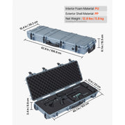 Bild in Galerie-Viewer laden, SucceBuy Hard Rifle Case Lockable Rifle Case with Pre-cut Foams Wheels IP67 Waterproof Pistol Storage Cases for Rifles Shotguns
