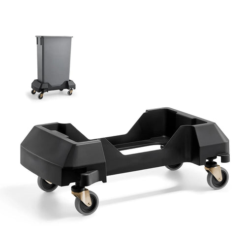 Amocart 200lbs Trash Can Dolly Slim Roller Base with 4 Lockable Wheels Rolling Plastic Bin Barrel Cart Fit 16/23 Gal Containers