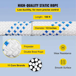SucceBuy Twin Sheave Block & Tackle 2/5-1/2in 100Ft Braid Rope 35KN 7700LBS Lifting Trellis Rigging Cargo Slings for Garage