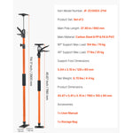 Amocart 2/4 Pack Cabinet Jack Support Pole Adjustable 3rd 19-45in/45-114in Steel Telescopic Support Rod for Lifting Drywall