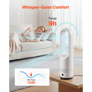 Load image into Gallery viewer, Amocart Bladeless Tower Fan 65°/80° Oscillating Standing Fan 8/12 Speeds &amp; 8/9-Hour Timer 14.76/15.42 ft High Velocity for Home

