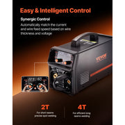 Load image into Gallery viewer, SucceBuy 5-in-1 MIG Welder 200Amp Pluse Mig Welding Machine Gas MIG/Flux Core MIG/Stick/Lift TIG with LCD Screen Display Welder

