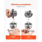 Load image into Gallery viewer, SucceBuy 3 In / 10 In Lathe Chuck 4-Jaw T-key Fixing Screws Reversible Jaws HT300 Material Internal External for Metal Lathe Use - AMOCART
