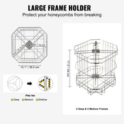 Load image into Gallery viewer, Amocart Honey Extractor 4/8 2/4 Frame Electric Stainless Steel Honeycomb Spinner Crank Honey Centrifuge Beekeeping Equipment
