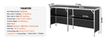 Amocart Folding Portable Bar Table Tradeshow Podium Table for Party Picnic Exhibition Include Carrying Case Storage Shelf Skirt