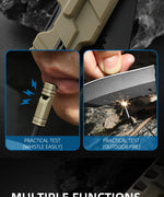 LETGOS Pocket Folding Knife, 22 in 1,Survival Gear EDC Rescue Tool with nylon sheath, Emergency, Camping, Hunting, Gift for dad