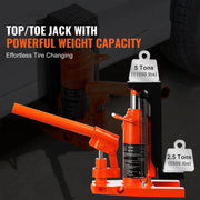 Load image into Gallery viewer, SucceBuy Hydraulic Toe Jack 2.5 Ton On Toe Toe Jack Lift 5 Ton On Top Lift Capacity Machine Jack 0.8-5.3 in - AMOCART
