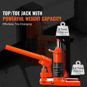 Load image into Gallery viewer, Amocart Hydraulic Toe Jack 2.5 Ton On Toe Toe Jack Lift 5 Ton On Top Lift Capacity Machine Jack 0.8-5.3 in
